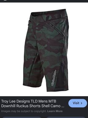 Troy Lee designs Ruckus men’s bike shorts MTB XL Camo